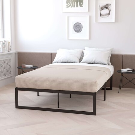 Flash Furniture Queen Platform Bed Frame and 12" Mattress Set XU-BD10001-10PSM-Q-GG